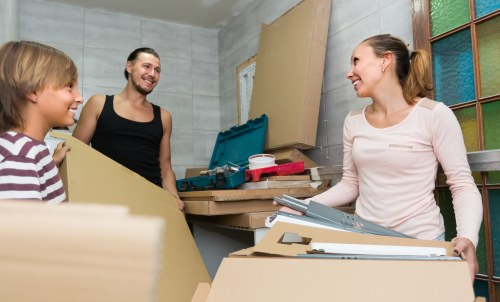 Removal team helping with a house move in Surrey