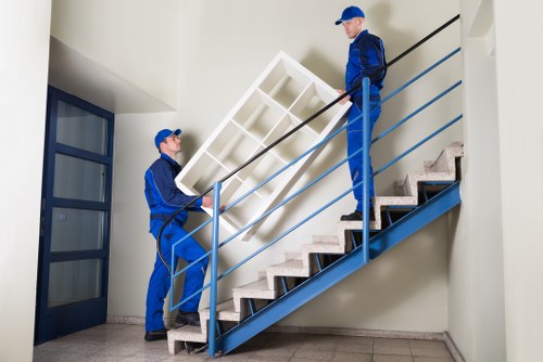 Commercial moving team planning a business relocation in Surrey
