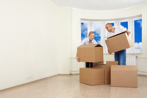 Checklist and packing materials for a house move in Surrey