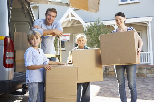 Professional man and van service focused on safe operations