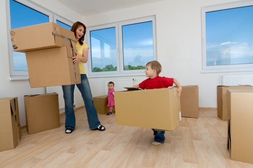 Moving van outside a Surrey residential property