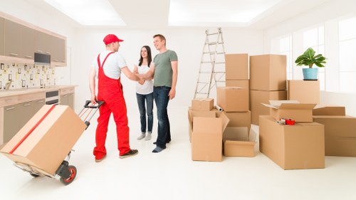 Packing and labeling office boxes for a Surrey relocation