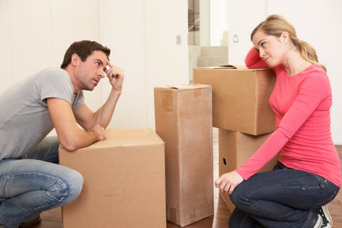 Packing boxes and furniture for a local Surrey relocation