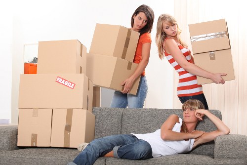 Staff preparing an office relocation checklist in Surrey