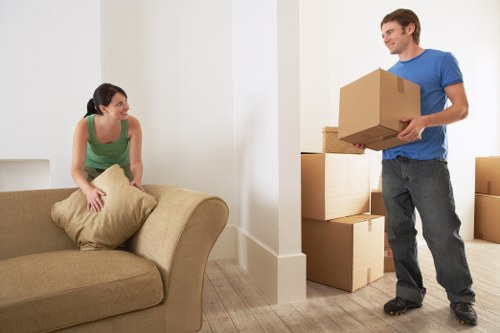 Preparing furniture for collection in a Surrey property